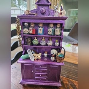 WITCH potion miniature apothecary cabinet